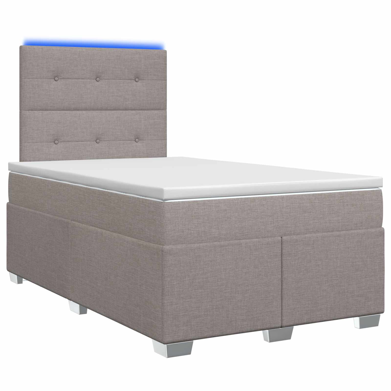 Boxspringbett mit Matratze Taupe 120 x 190 cm Stoff