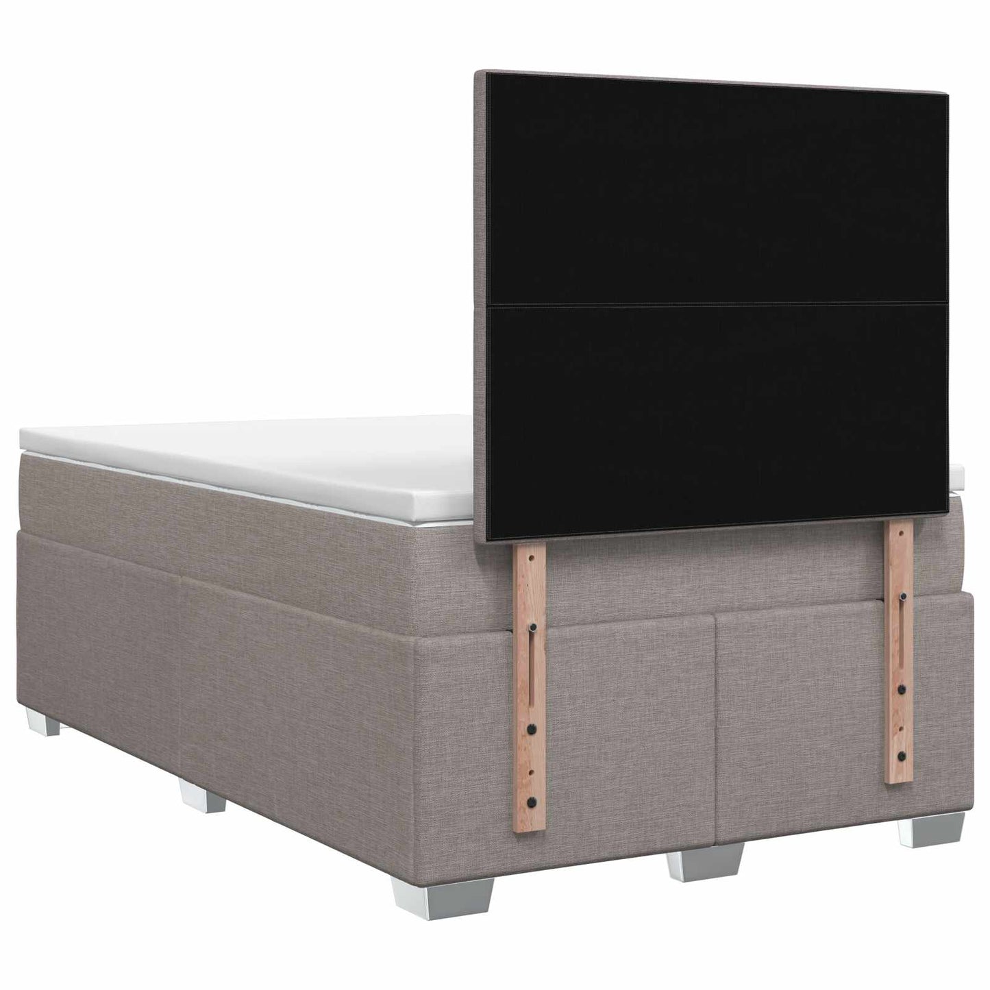 Boxspringbett mit Matratze Taupe 120 x 190 cm Stoff