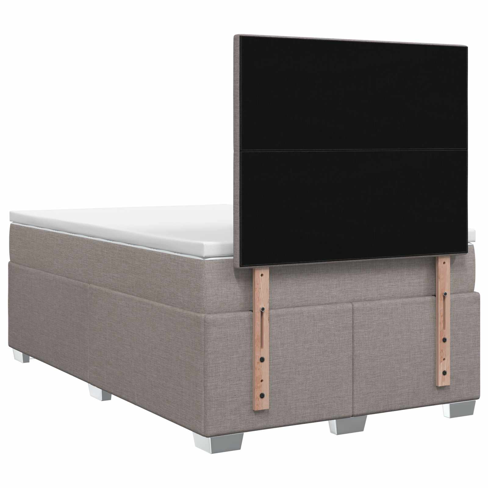 Boxspringbett mit Matratze Taupe 120 x 190 cm Stoff