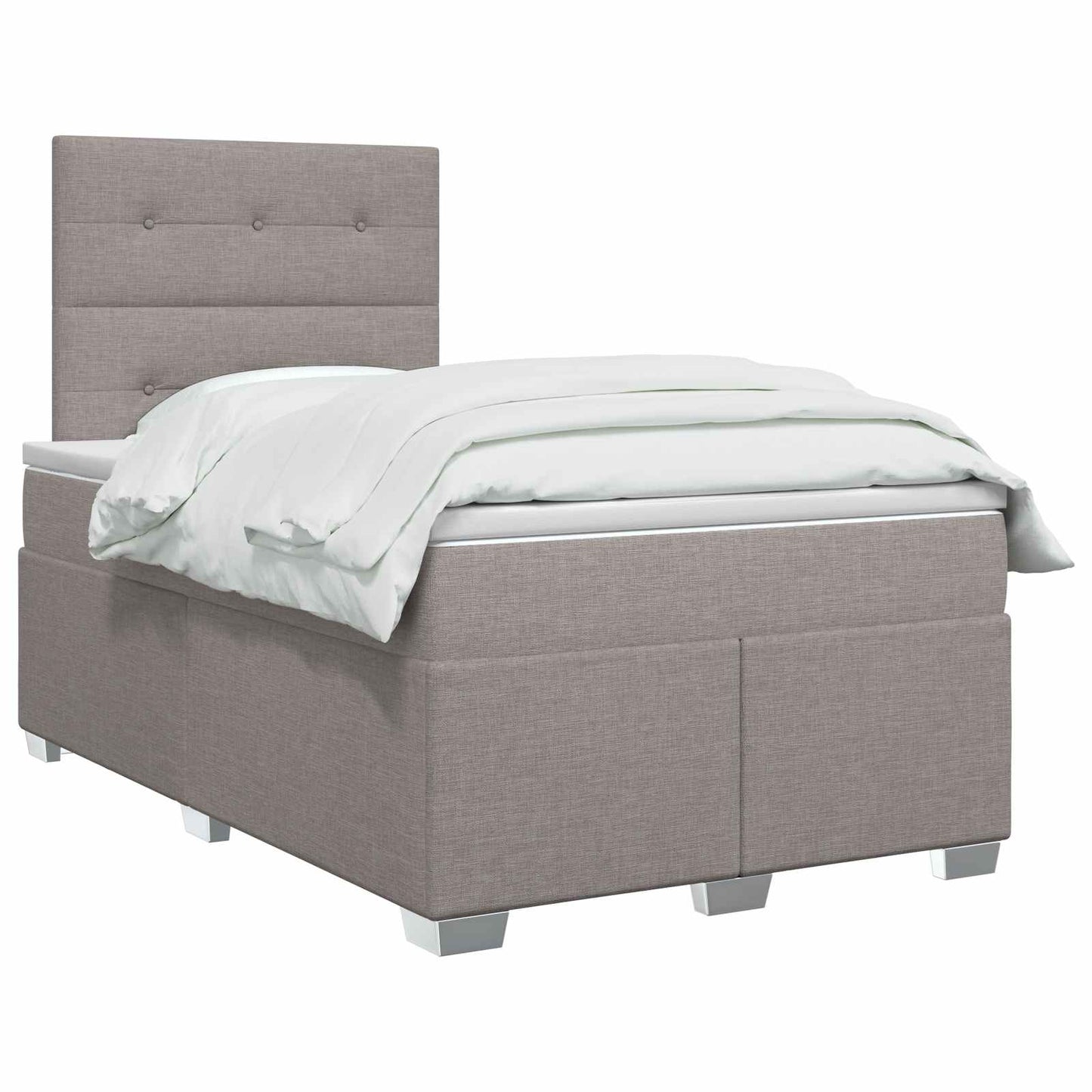 Boxspringbett mit Matratze Taupe 120 x 190 cm Stoff
