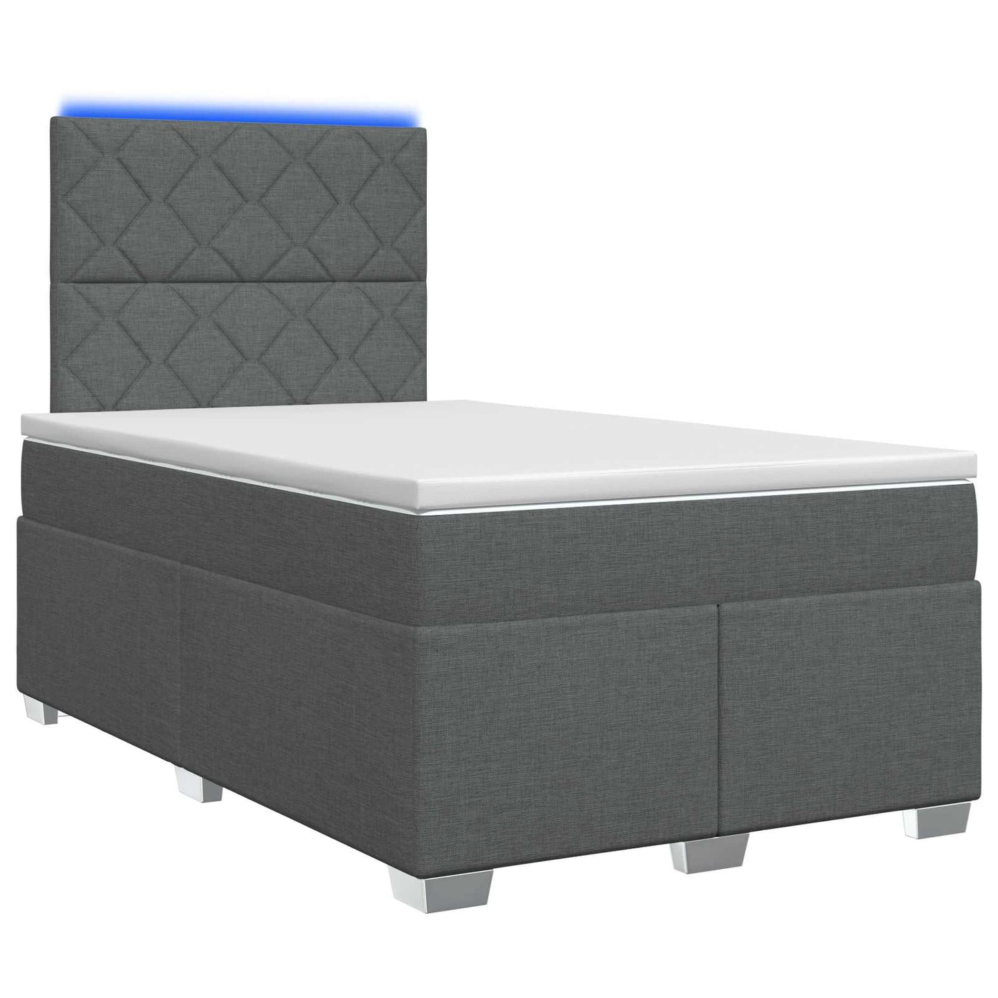 Boxspringbett mit Matratze Dunkelgrau 120 x 190 cm Stoff