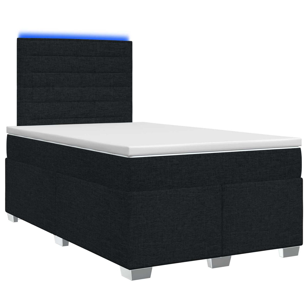 Boxspringbett mit Matratze Schwarz 120 x 200 cm Stoff