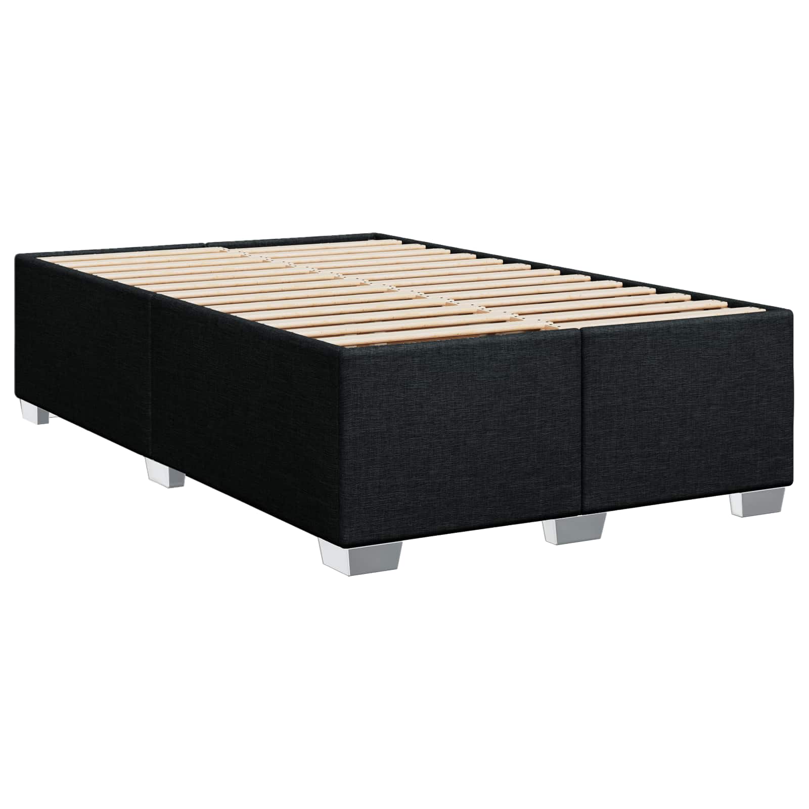 Boxspringbett mit Matratze Schwarz 120 x 200 cm Stoff