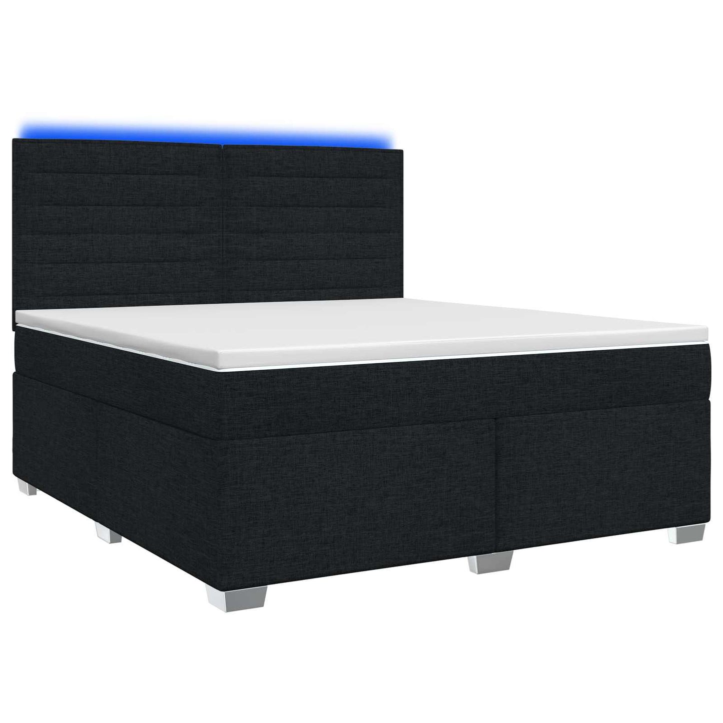 Boxspringbett mit Matratze Schwarz 140 x 190 cm Stoff