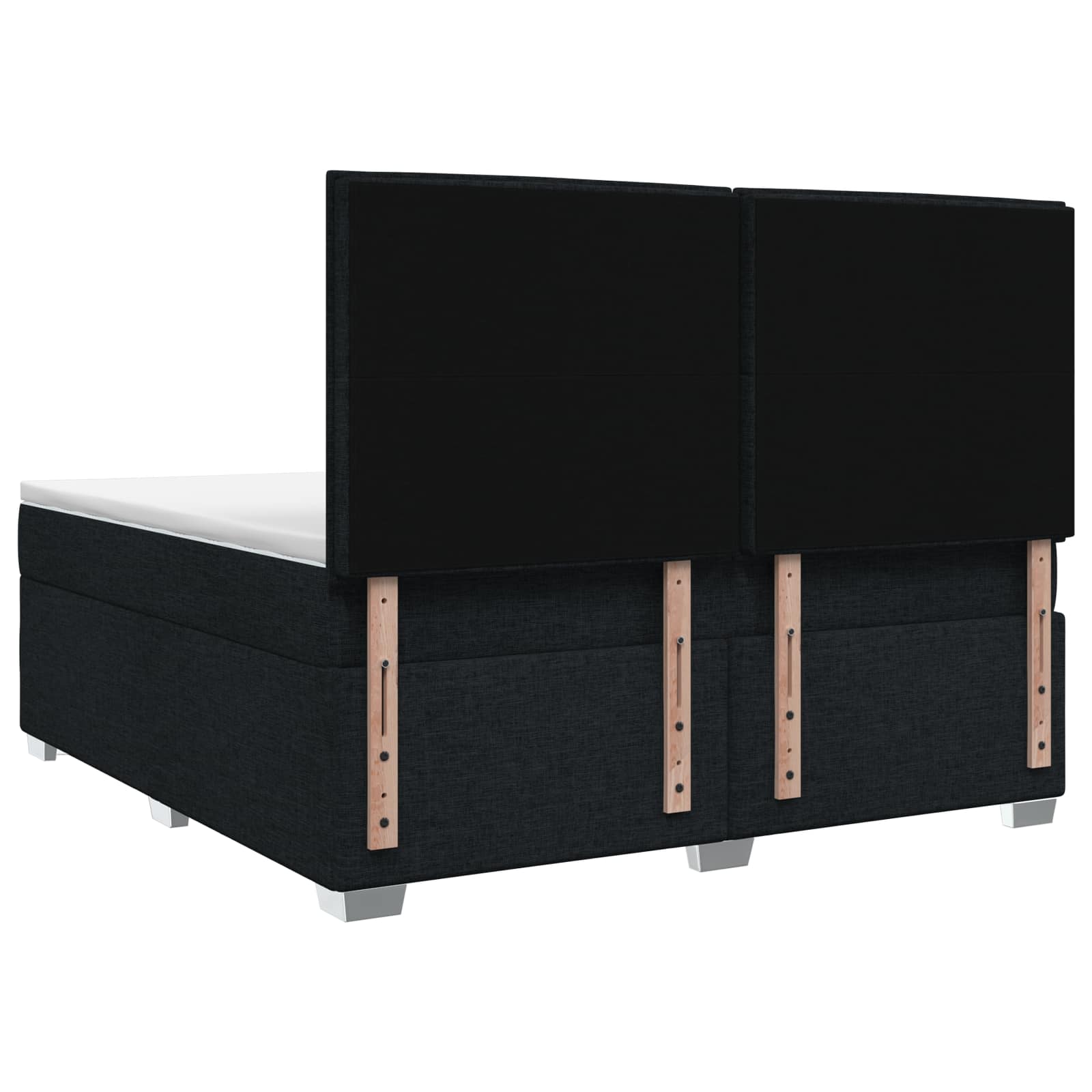 Boxspringbett mit Matratze Schwarz 140 x 190 cm Stoff