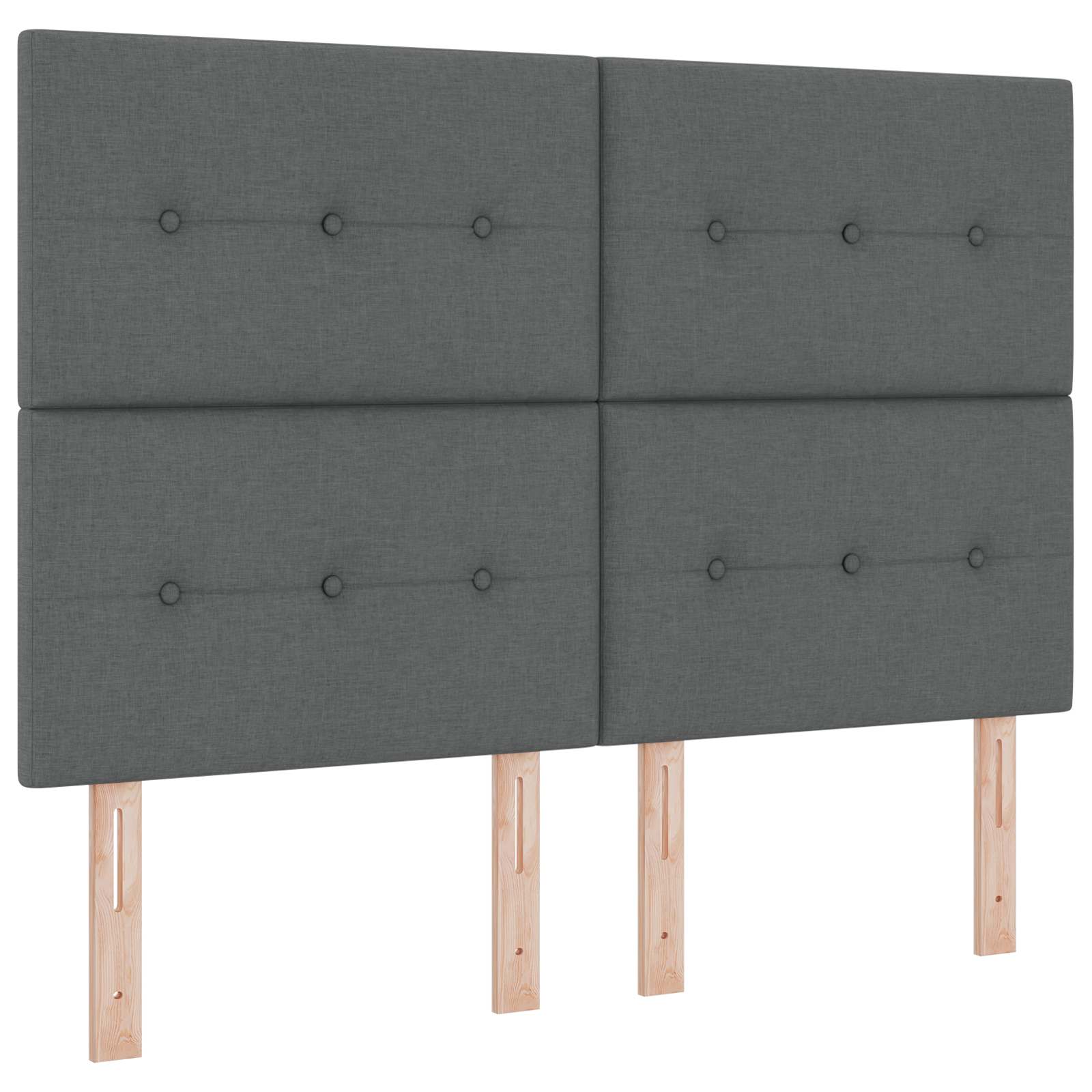 Boxspringbett mit Matratze Dunkelgrau 140 x 190 cm Stoff