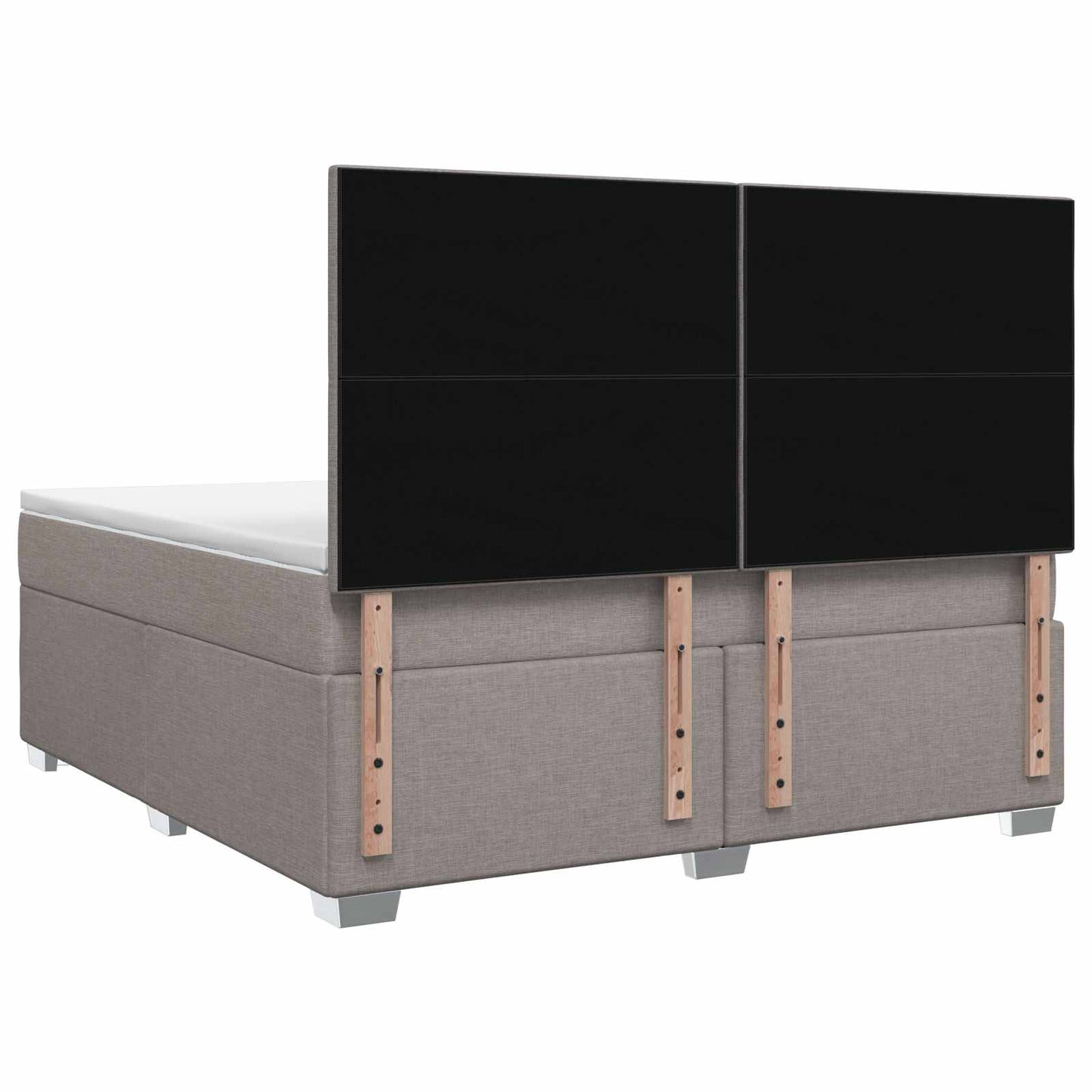 Boxspringbett mit Matratze Taupe 140 x 190 cm Stoff