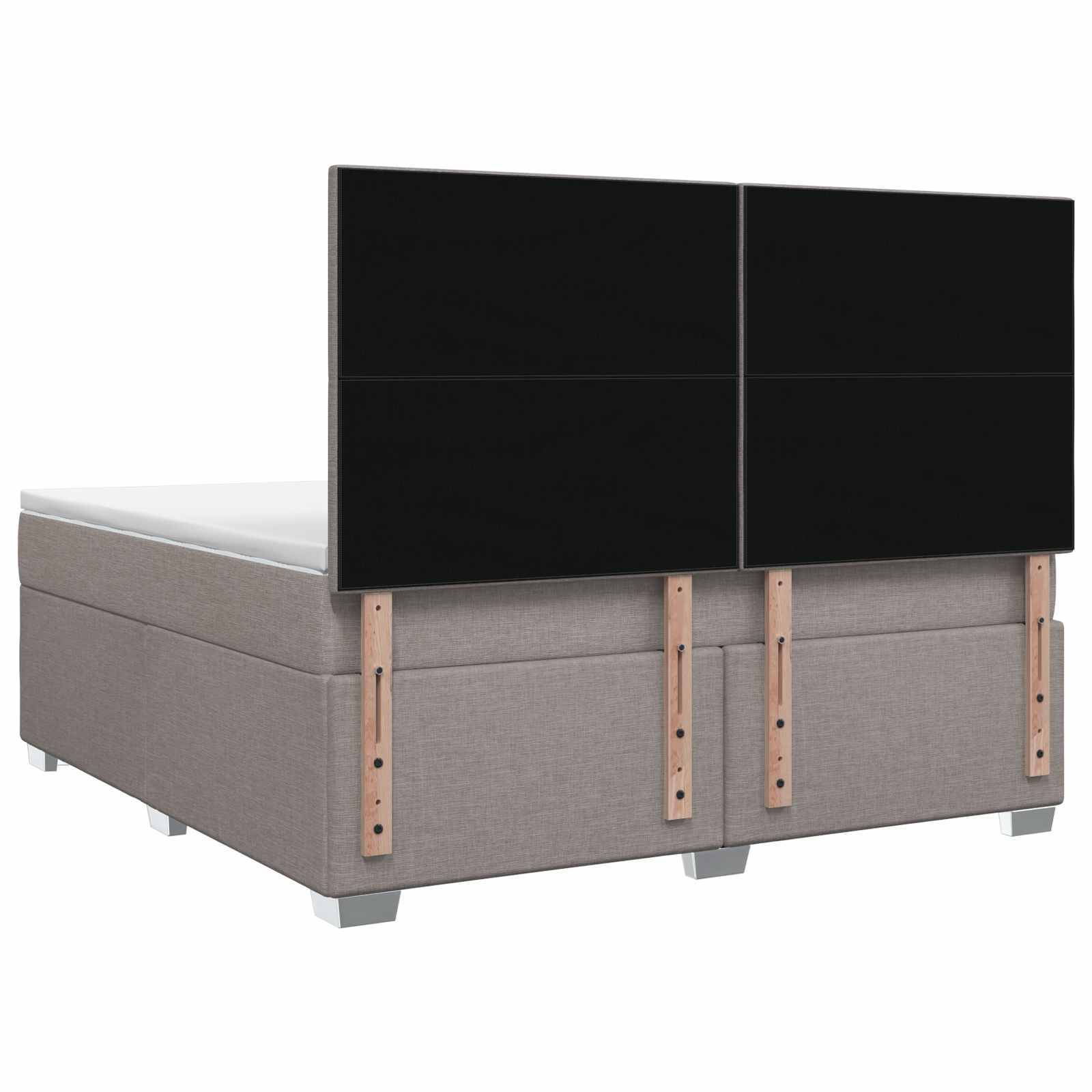 Boxspringbett mit Matratze Taupe 140 x 190 cm Stoff
