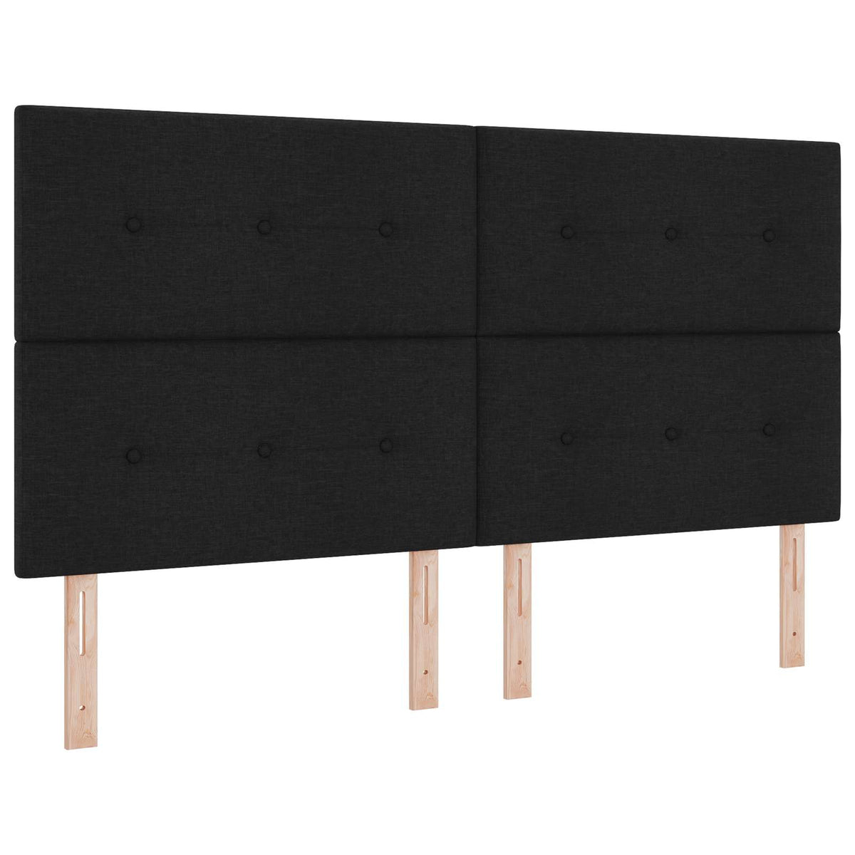 Boxspringbett mit Matratze Schwarz 180 x 200 cm Stoff