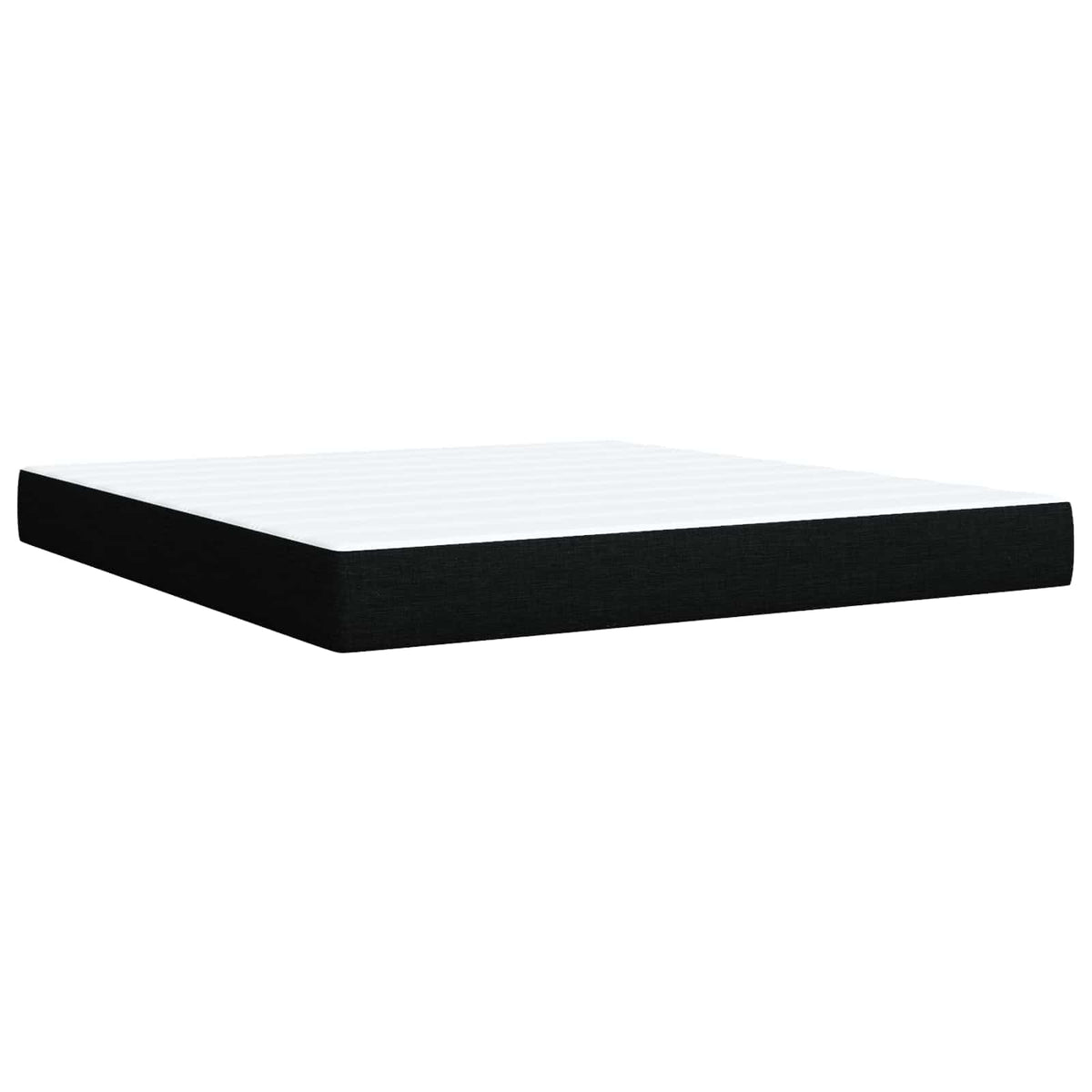 Boxspringbett mit Matratze Schwarz 180 x 200 cm Stoff
