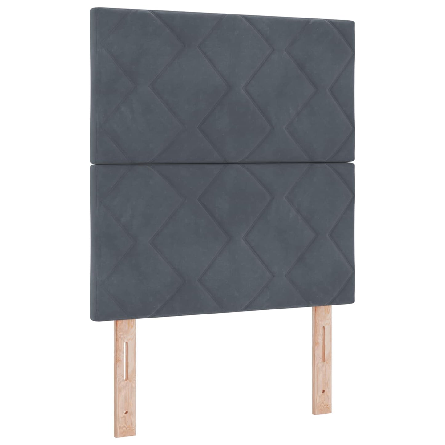 Boxspringbett mit Matratze Dunkelgrau 80 x 200 cm Samt