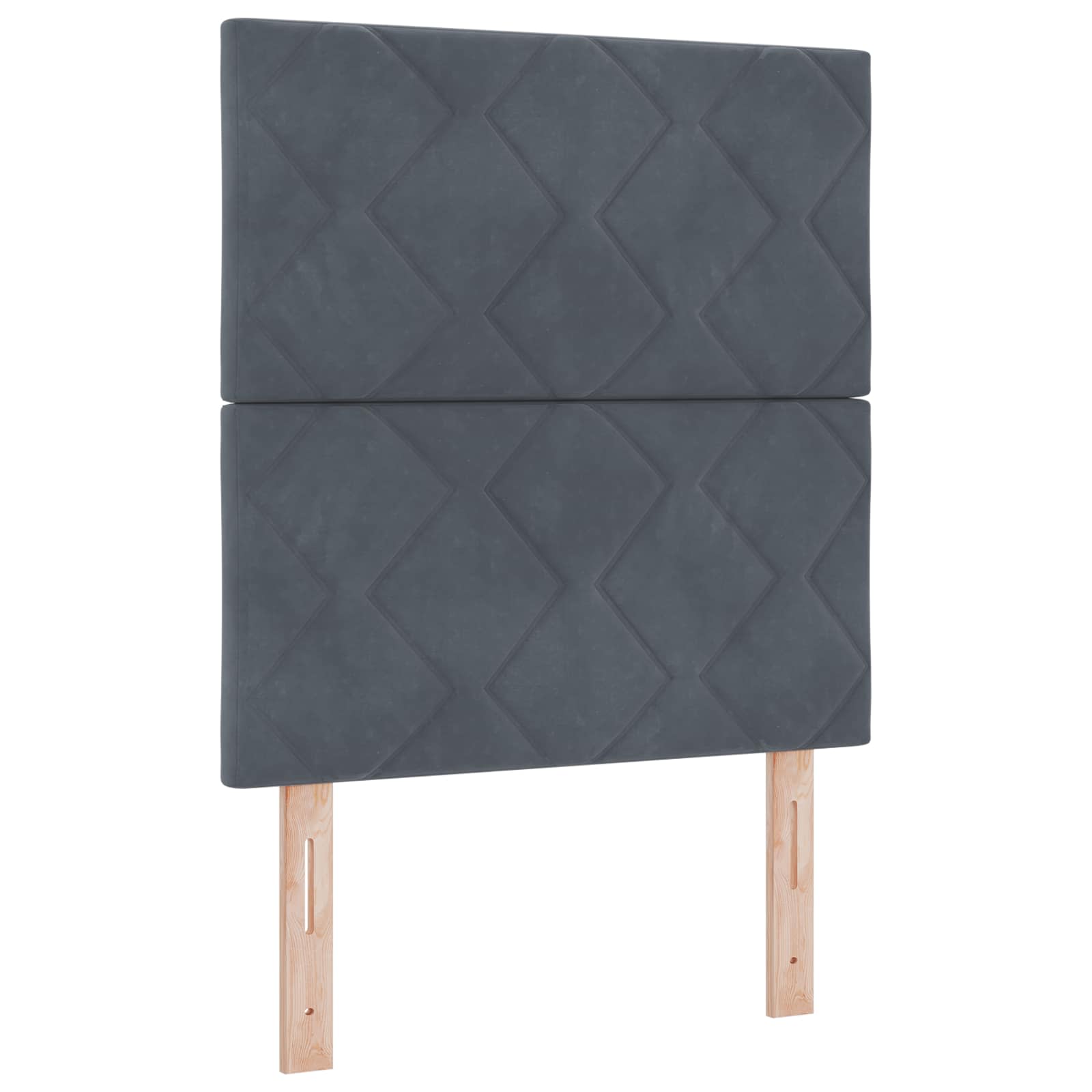 Boxspringbett mit Matratze Dunkelgrau 80 x 200 cm Samt