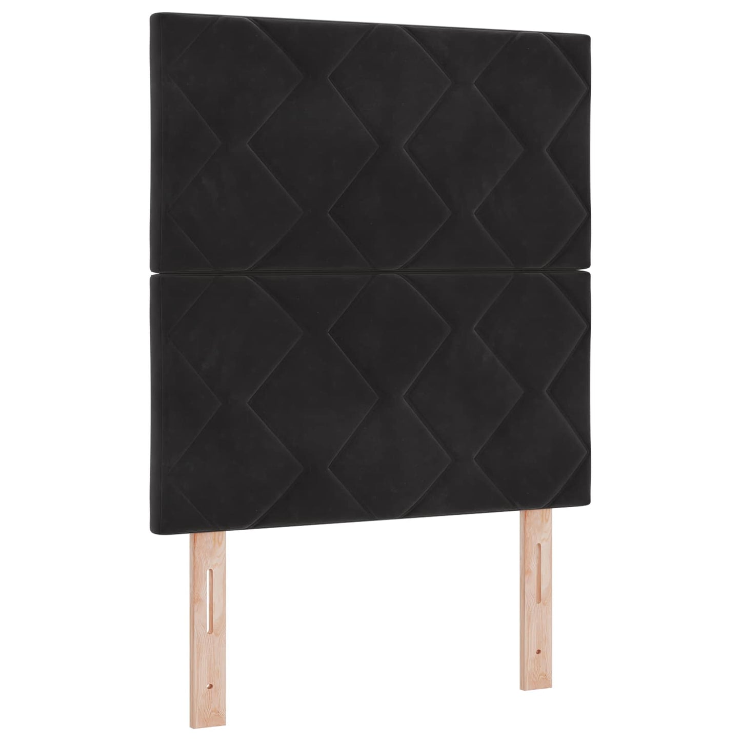 Boxspringbett mit Matratze Schwarz 80 x 200 cm Samt