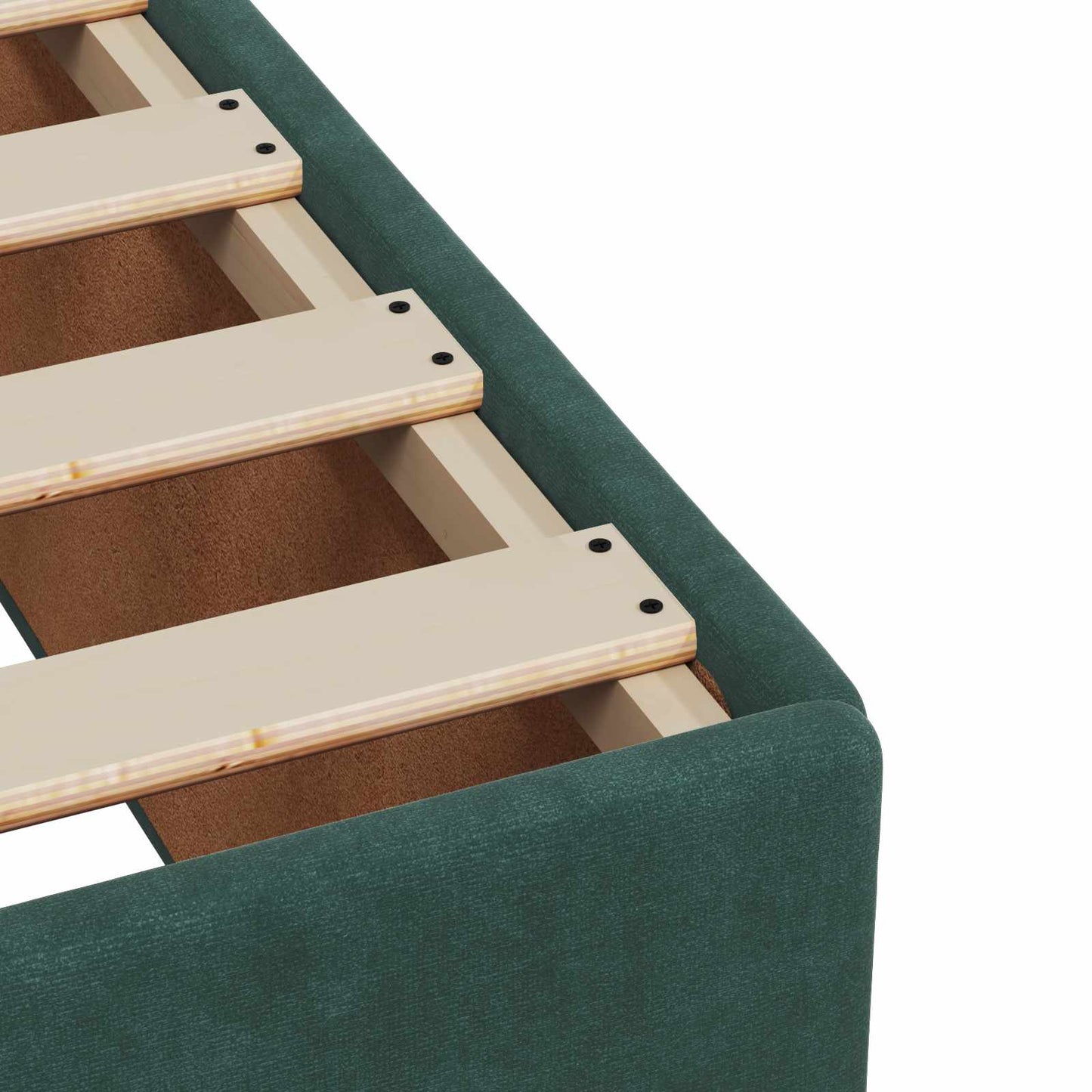 Boxspringbett mit Matratze Dunkelgrün 90 x 200 cm Samt
