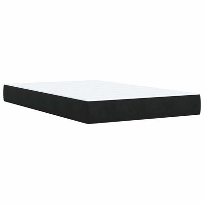 Boxspringbett mit Matratze Schwarz 120 x 190 cm Samt