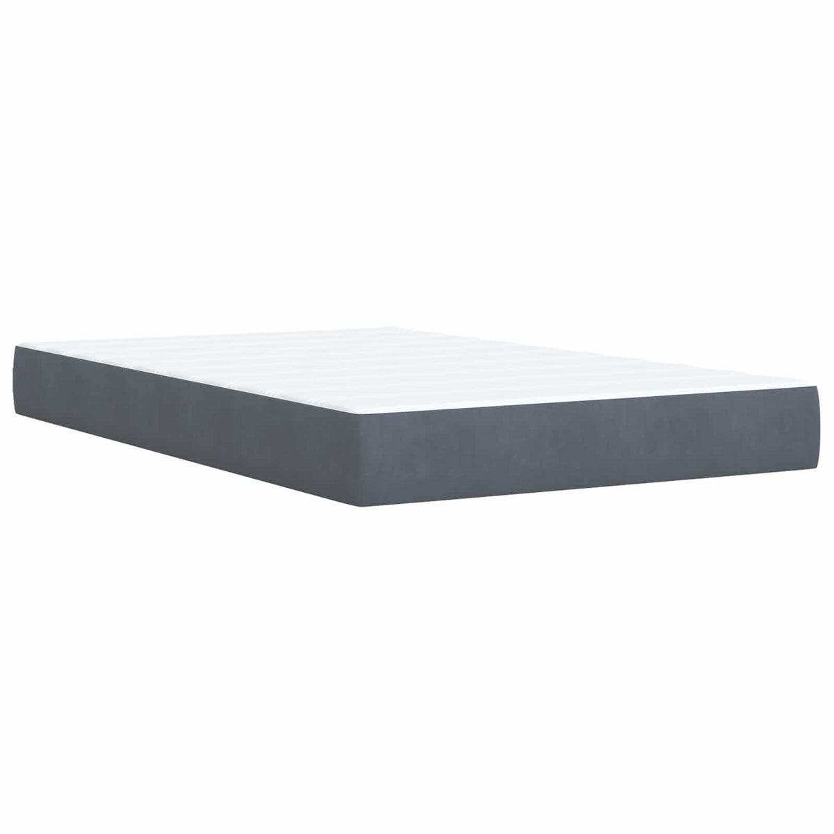 Boxspringbett mit Matratze Dunkelgrau 120 x 190 cm Samt