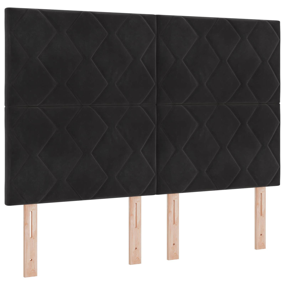 Boxspringbett mit Matratze Schwarz 140 x 190 cm Samt