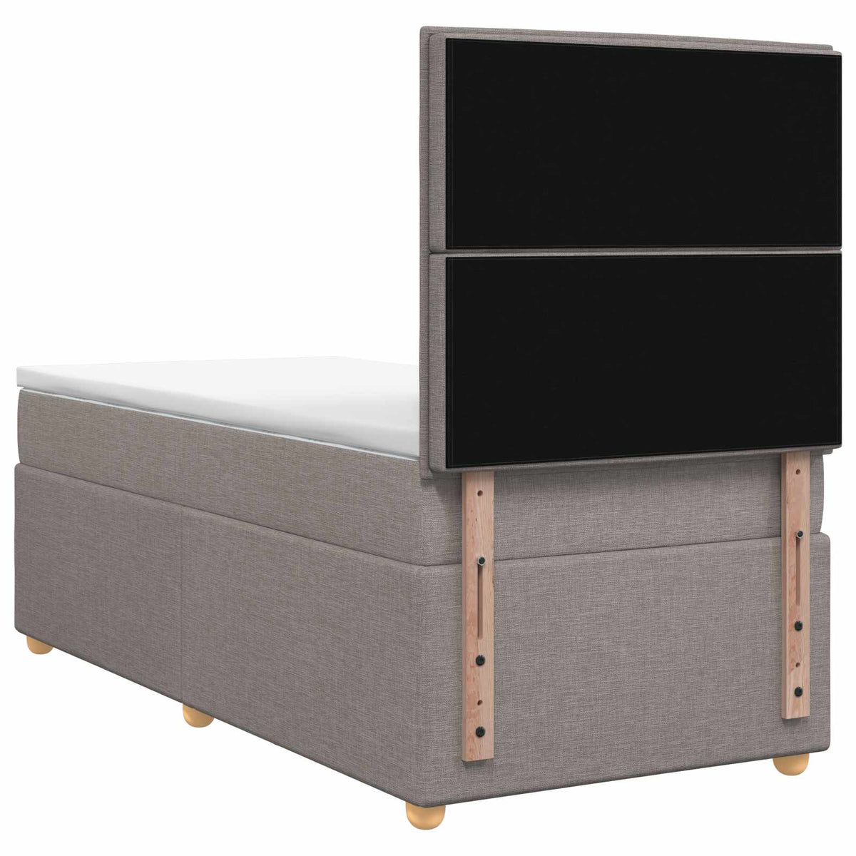 Boxspringbett mit Matratze mit Kopfteil Taupe 90 x 190 cm Stoff