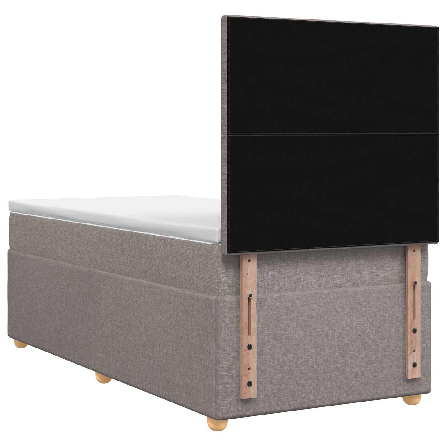 Boxspringbett mit Matratze mit Kopfteil Taupe 90 x 190 cm Stoff