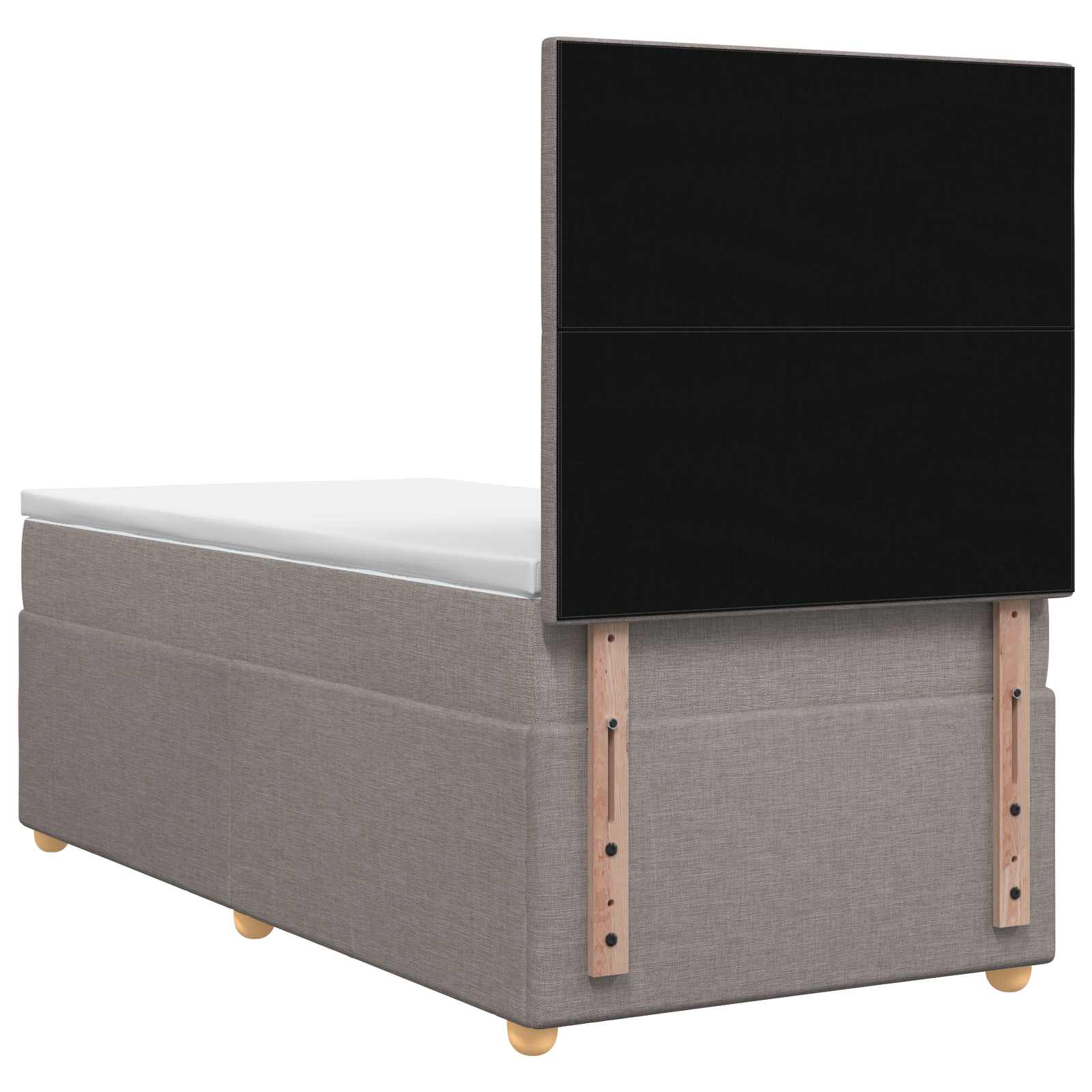 Boxspringbett mit Matratze mit Kopfteil Taupe 90 x 200 cm Stoff