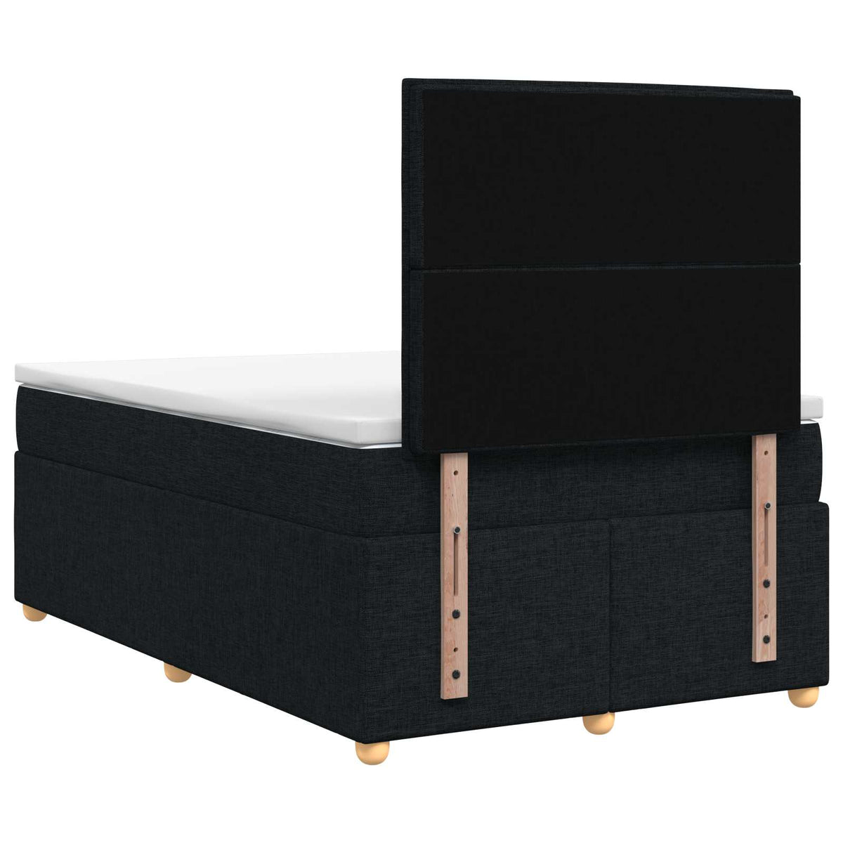 Boxspringbett mit Matratze Schwarz 120 x 190 cm Stoff