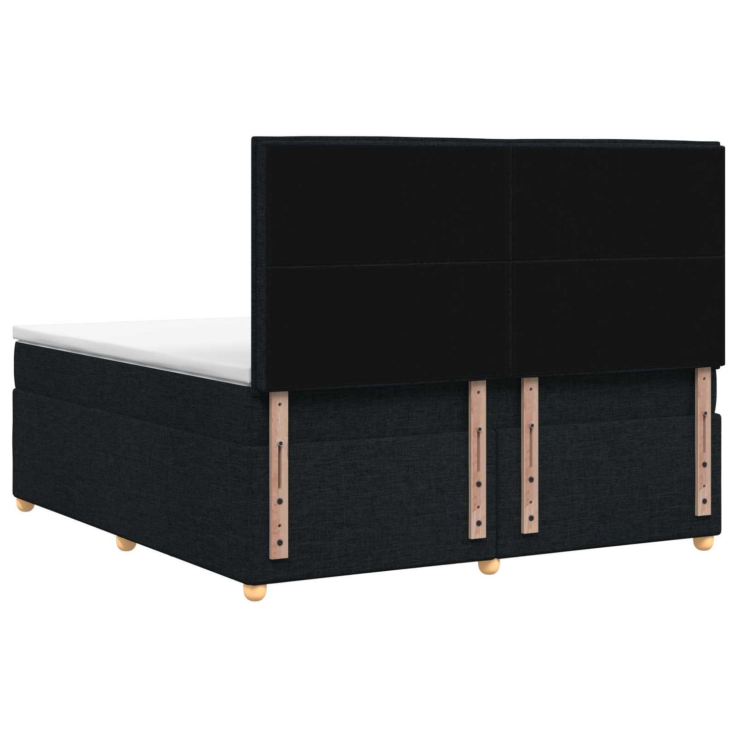 Boxspringbett mit Matratze Schwarz 140 x 190 cm Stoff