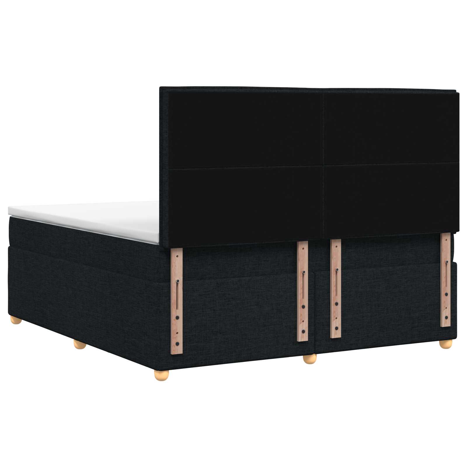 Boxspringbett mit Matratze Schwarz 140 x 190 cm Stoff