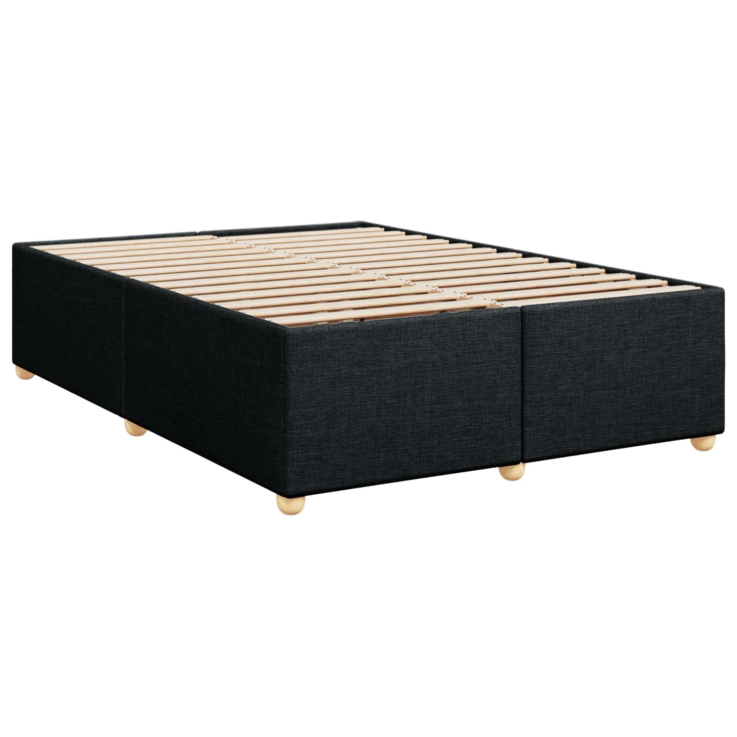 Boxspringbett mit Matratze Schwarz 140 x 200 cm Stoff