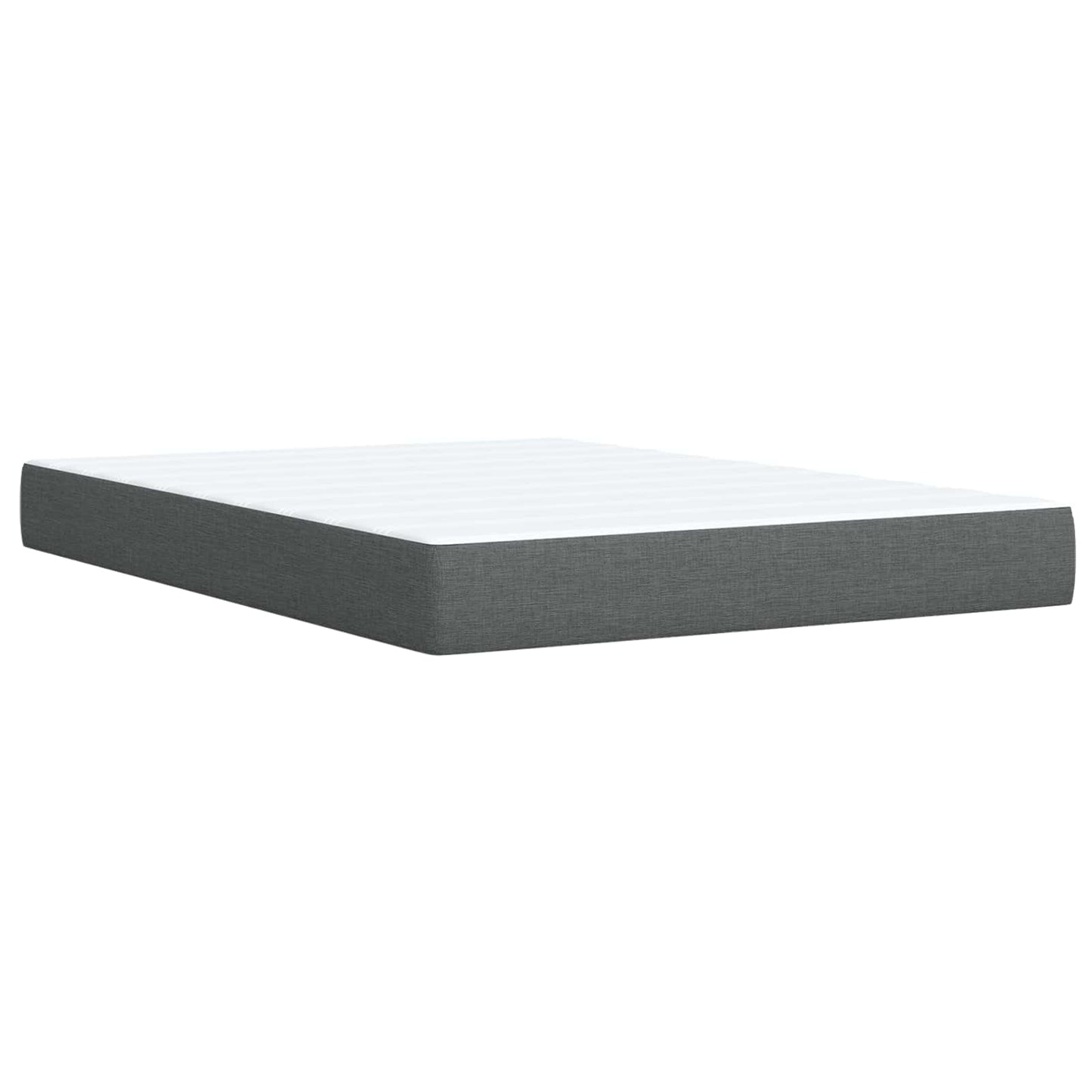 Boxspringbett mit Matratze Dunkelgrau 140 x 200 cm Stoff