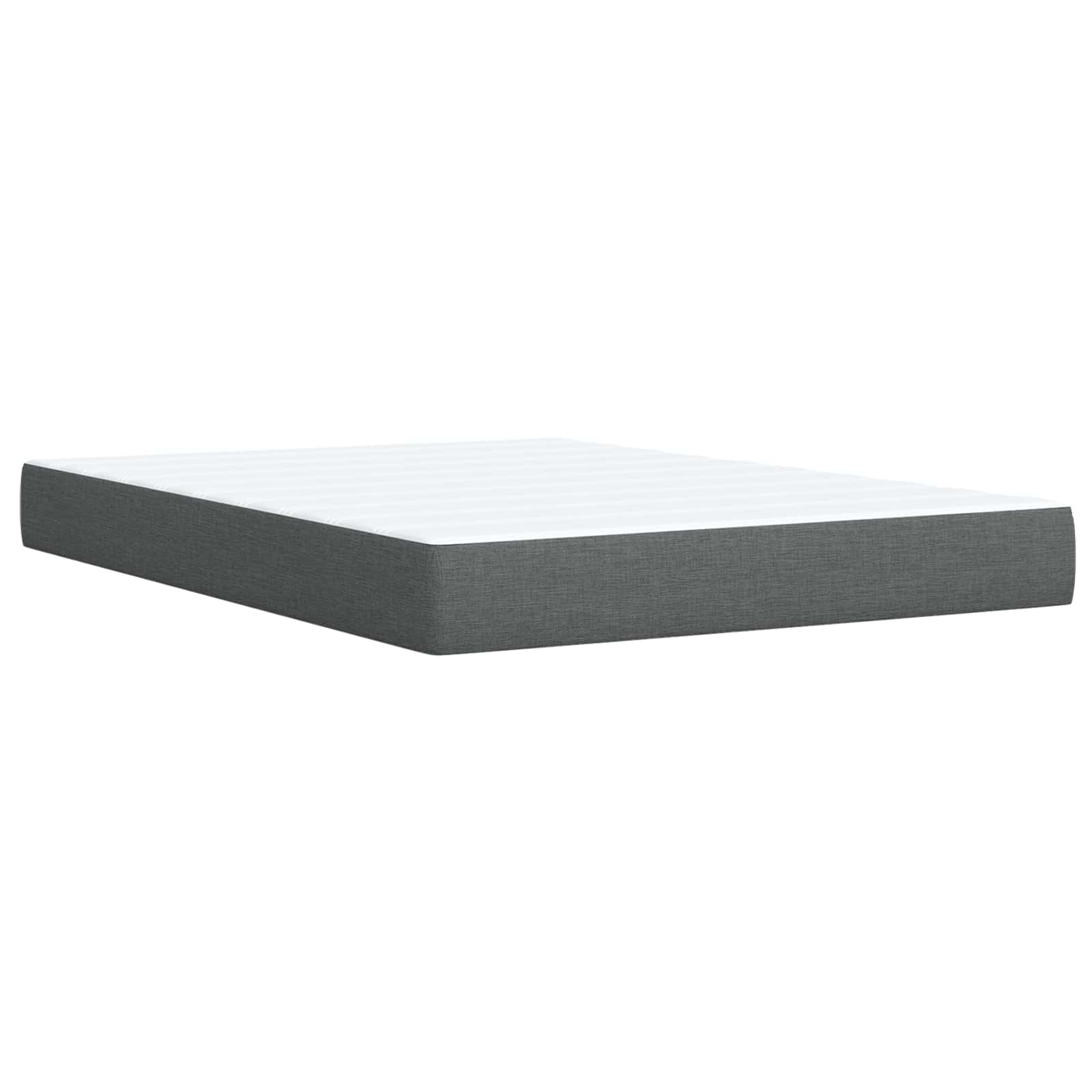 Boxspringbett mit Matratze Dunkelgrau 140 x 200 cm Stoff