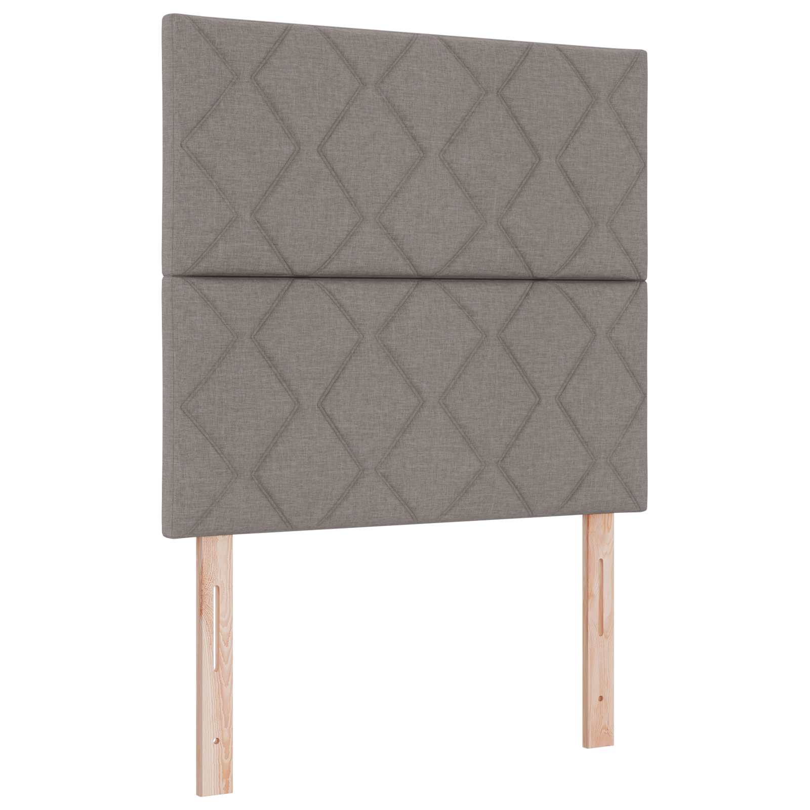 LED Boxspringbett mit Matratze Taupe 80 x 200 cm Stoff