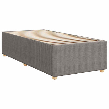 LED Boxspringbett mit Matratze Taupe 80 x 200 cm Stoff