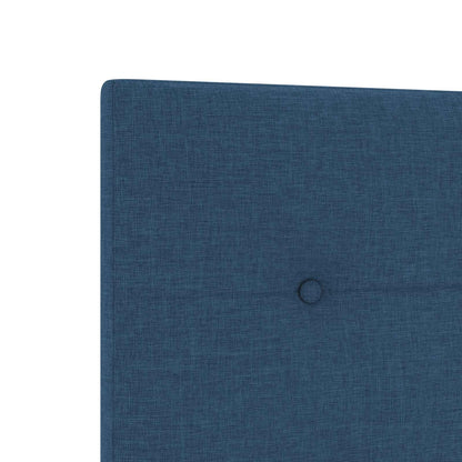 LED Boxspringbett mit Matratze Blau 90 x 200 cm Stoff