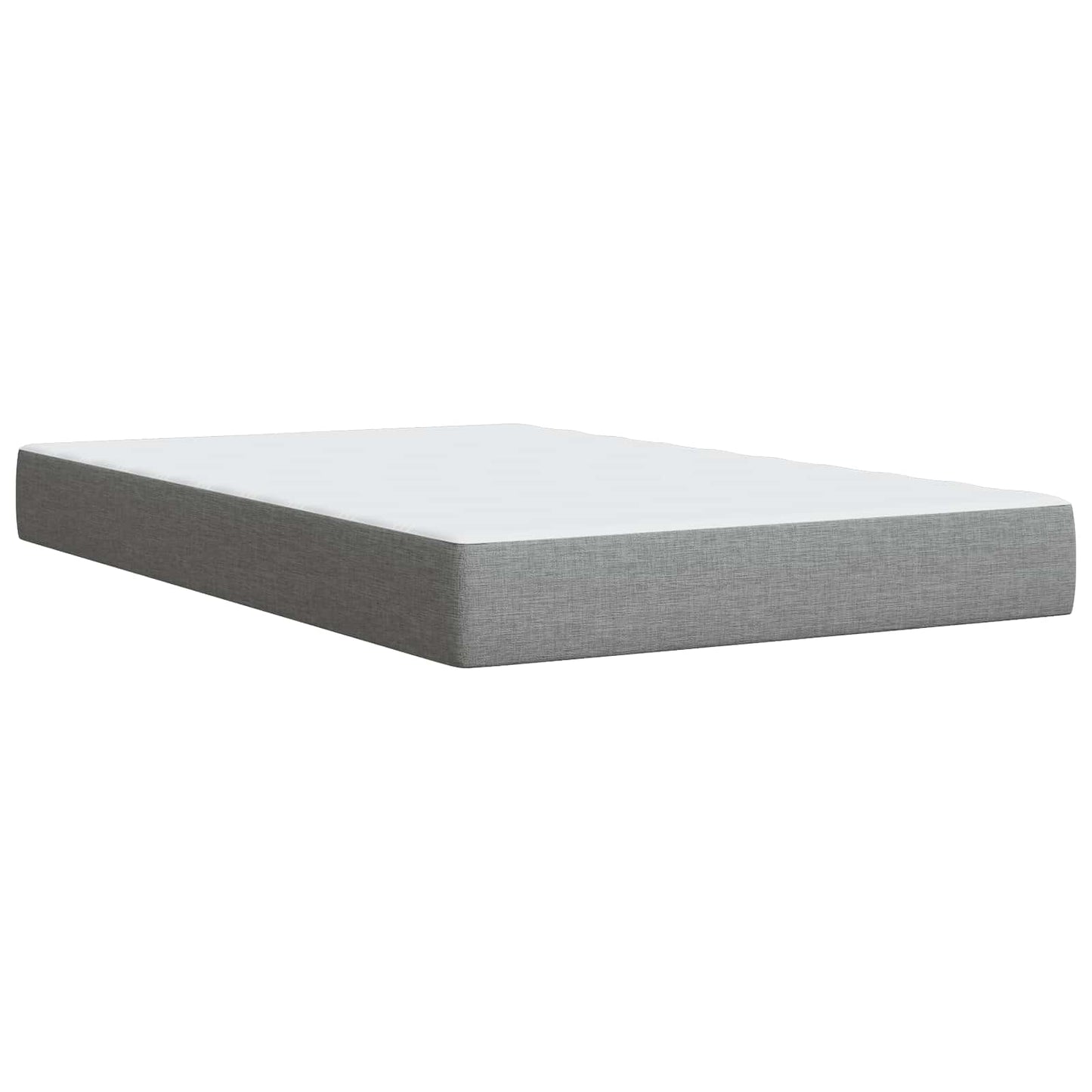 LED Boxspringbett mit Matratze Hellgrau 120 x 190 cm Stoff