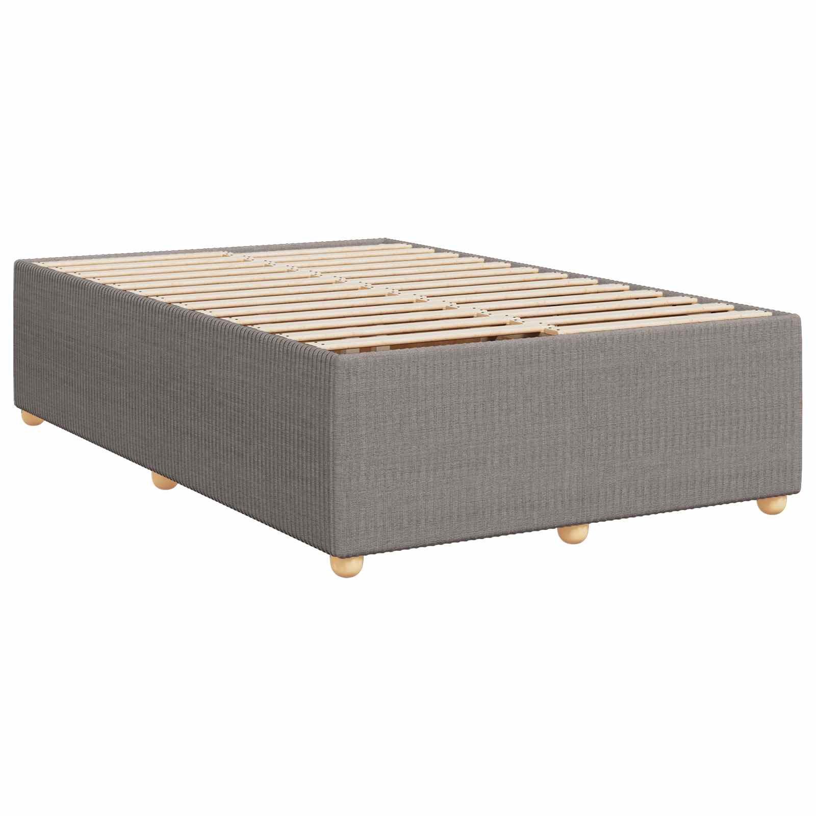 LED Boxspringbett mit Matratze Taupe 120 x 200 cm Stoff
