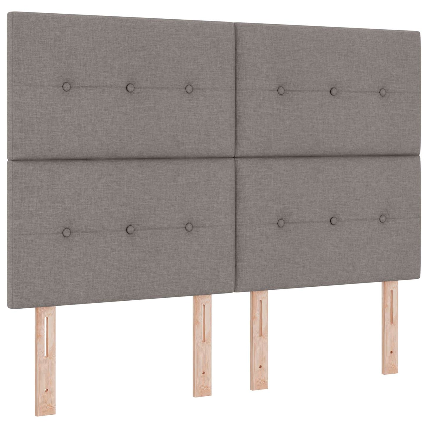 LED Boxspringbett mit Matratze Taupe 140 x 190 cm Stoff