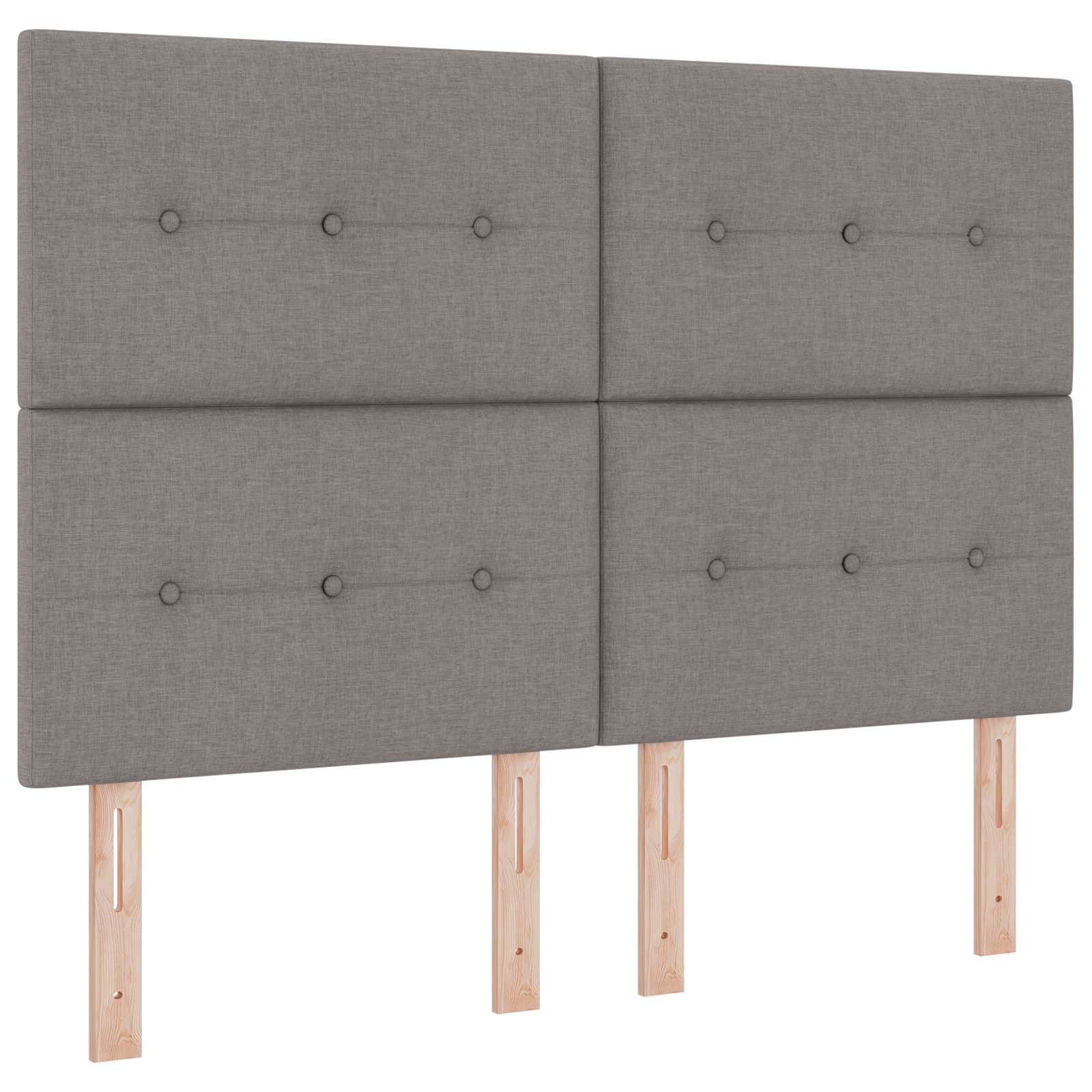 LED Boxspringbett mit Matratze Taupe 140 x 190 cm Stoff