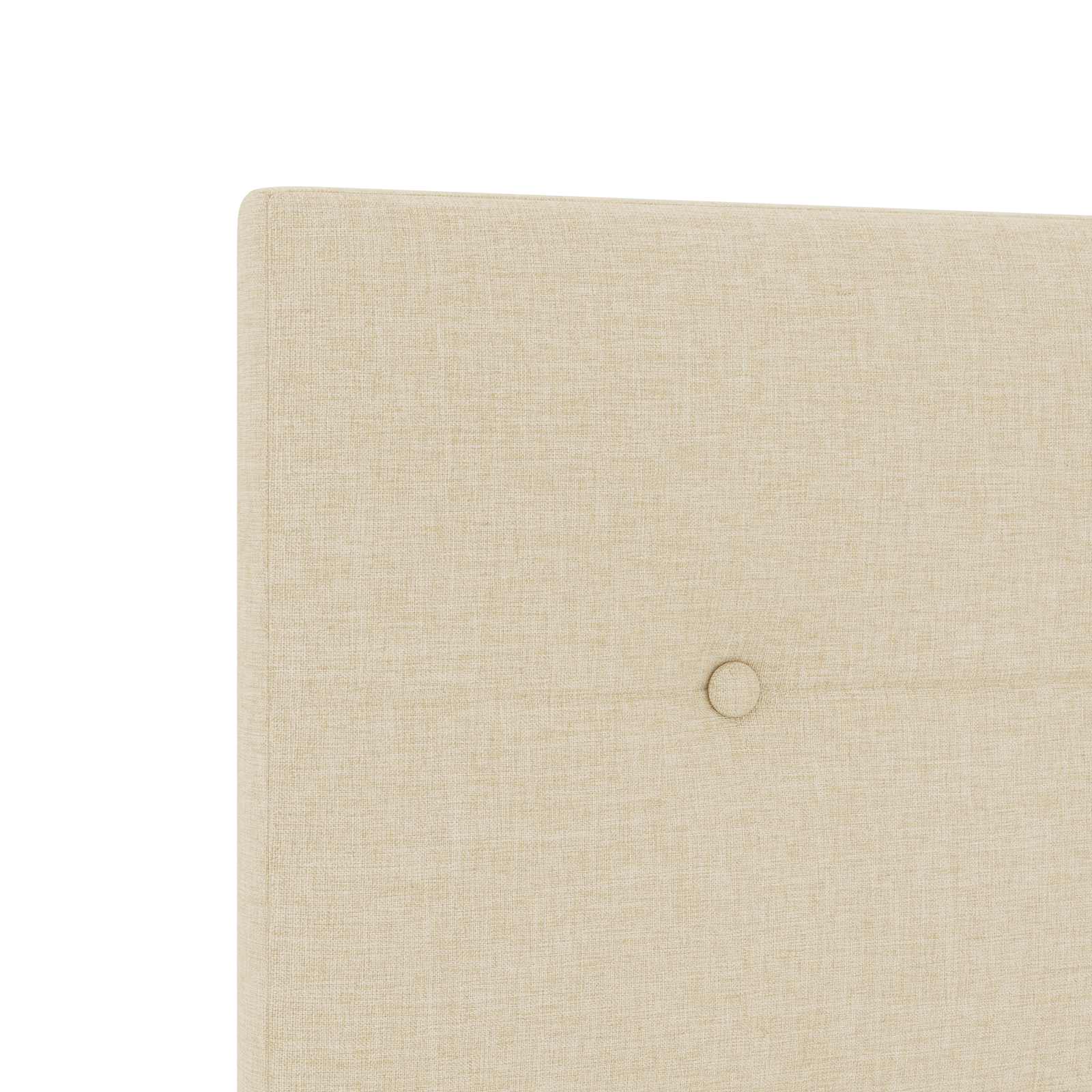LED Boxspringbett mit Matratze Creme 140 x 190 cm Stoff