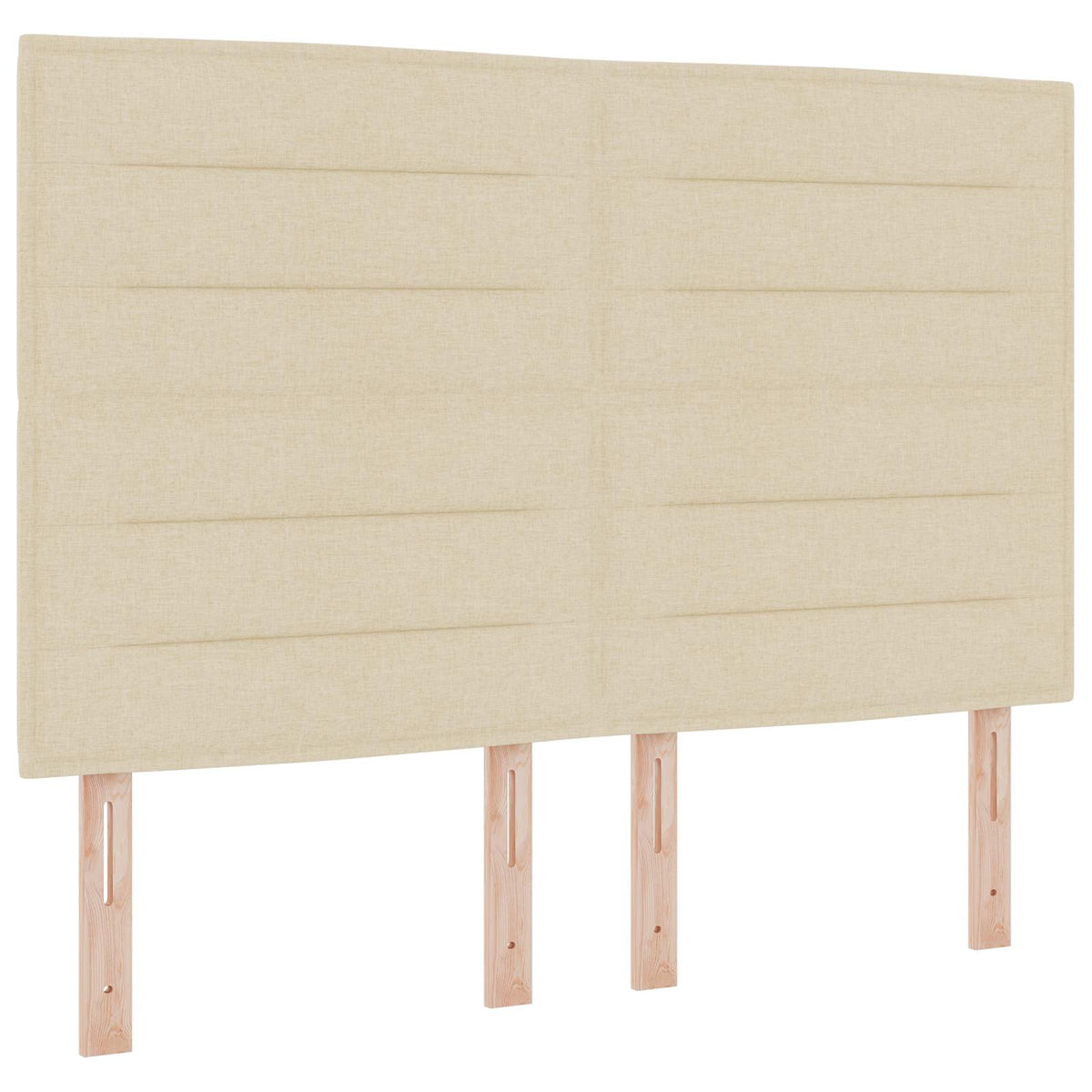 LED Boxspringbett mit Matratze Creme 140 x 200 cm Stoff