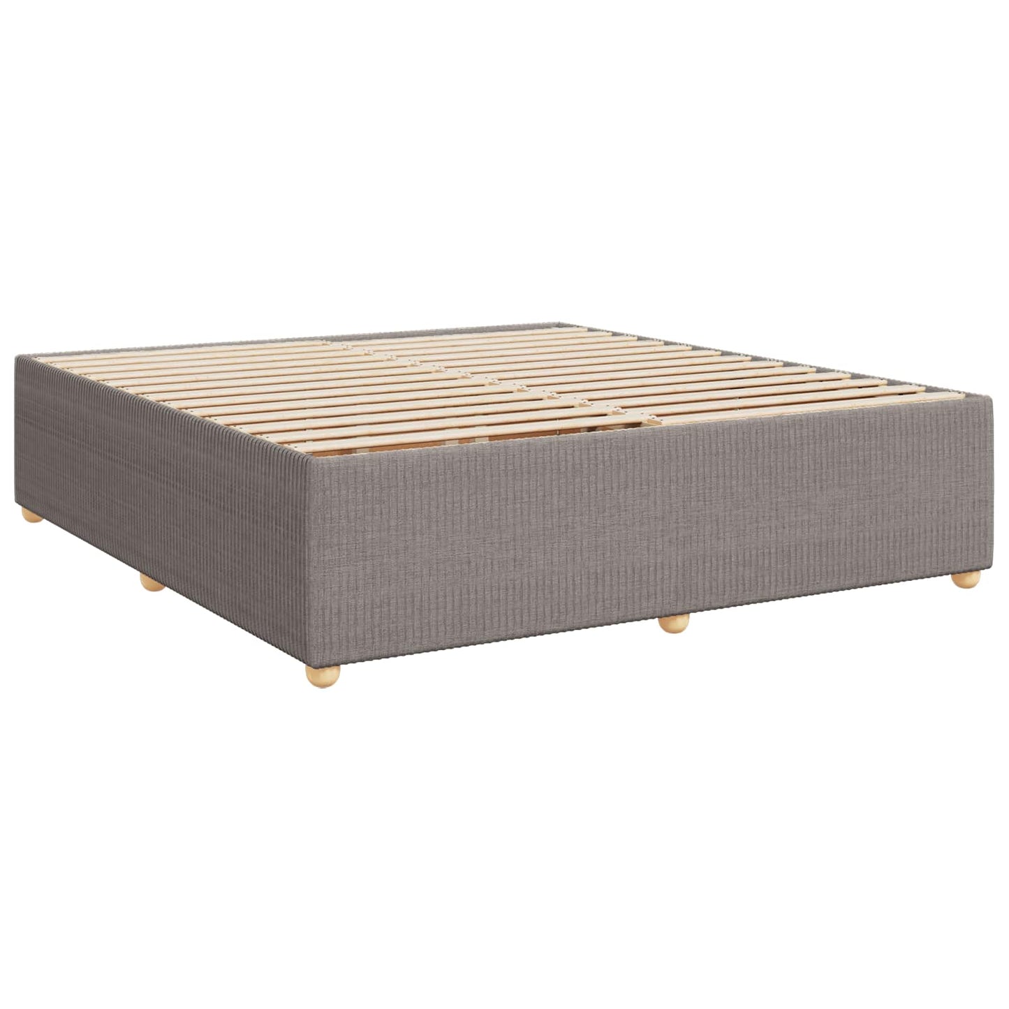 LED Boxspringbett mit Matratze Taupe 140 x 200 cm Stoff