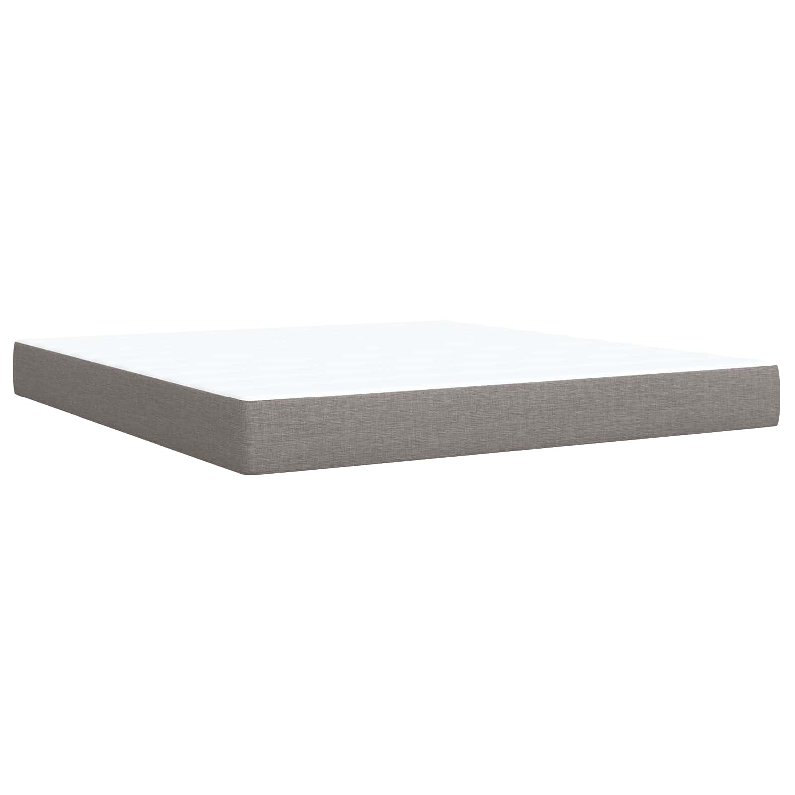 LED Boxspringbett mit Matratze Taupe 140 x 200 cm Stoff