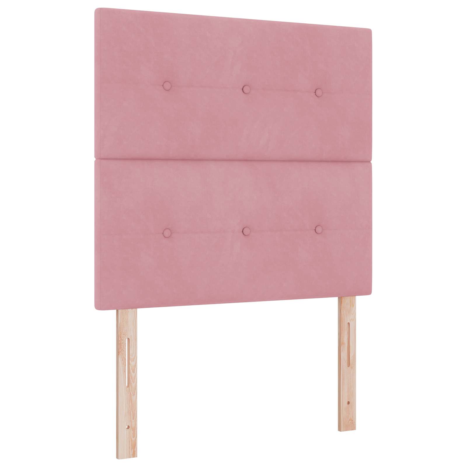 LED Boxspringbett mit Matratze Rosa 100 x 200 cm Samt