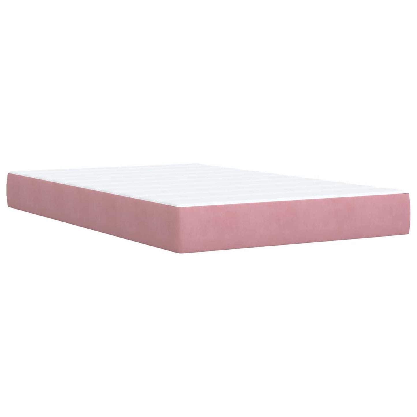 LED Boxspringbett mit Matratze Rosa 120 x 200 cm Samt