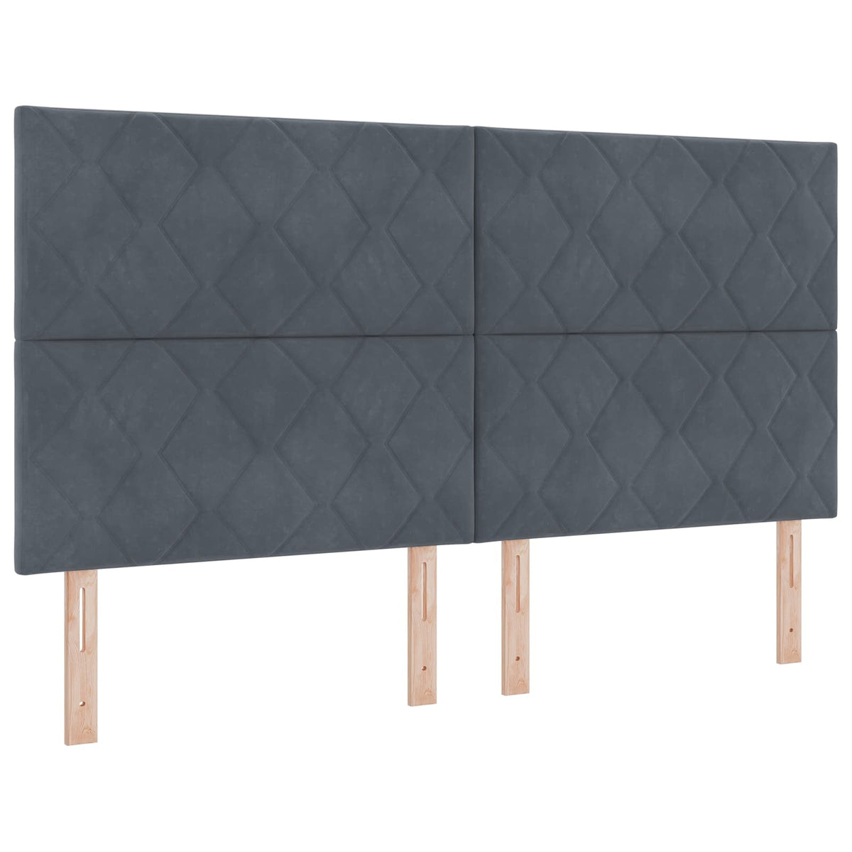LED Boxspringbett mit Matratze Dunkelgrau 180 x 200 cm Samt