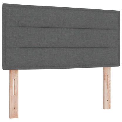 Ottoman Bett mit Matratze Dunkelgrau 160 x 200 cm Stoff