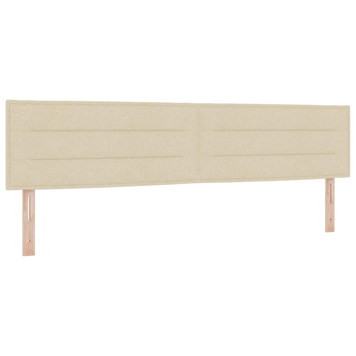 Ottoman Bett mit Matratze mit Kopfteil Creme 200 x 200 cm Stoff