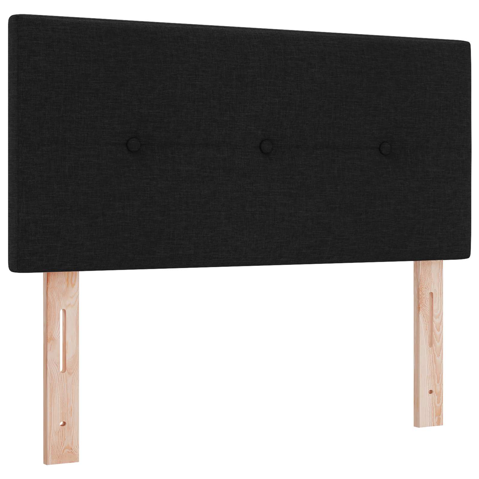 Ottoman Bett mit Matratze Schwarz 90 x 190 cm Stoff