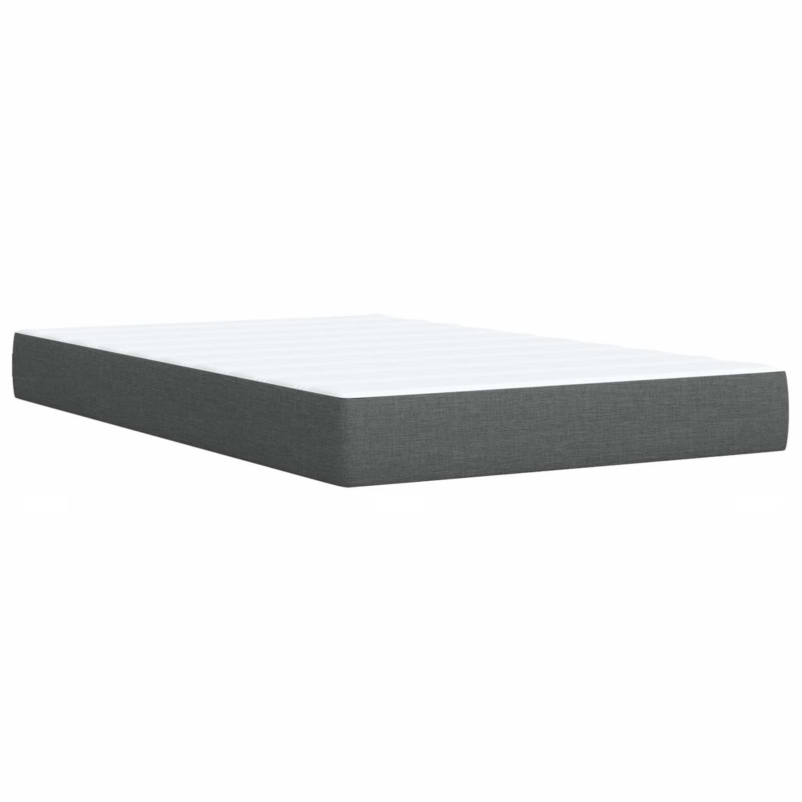 Ottoman Bett mit Matratze Dunkelgrau 120 x 200 cm Stoff