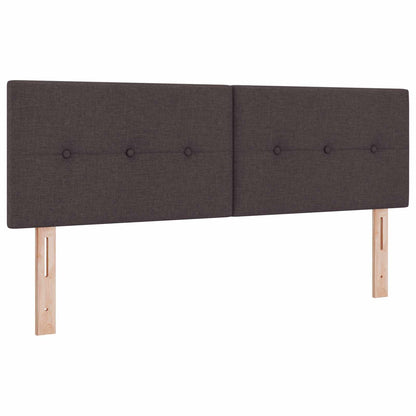 Ottoman Bett mit Matratze Dunkelbraun 140 x 200 cm Stoff