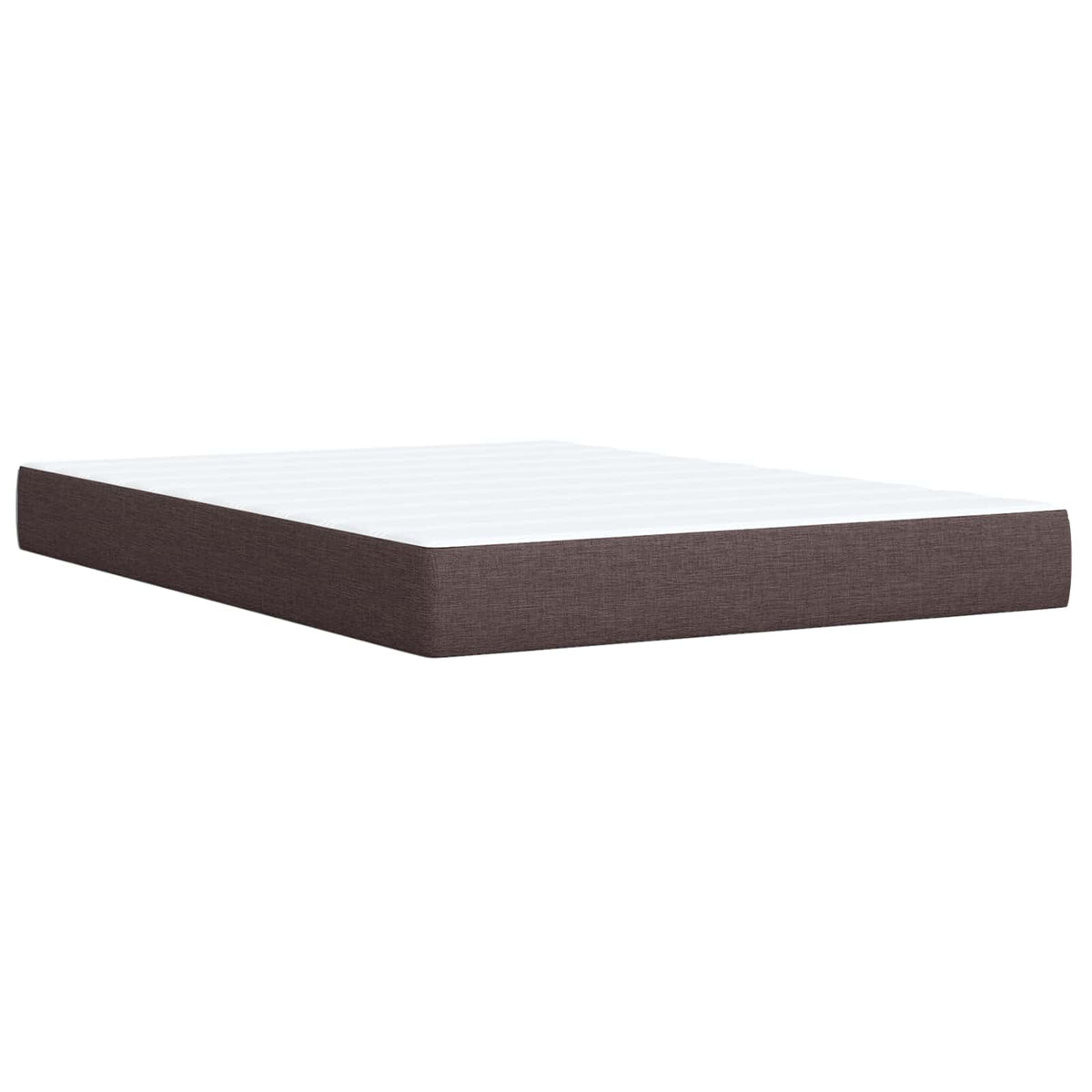 Ottoman Bett mit Matratze Dunkelbraun 140 x 200 cm Stoff